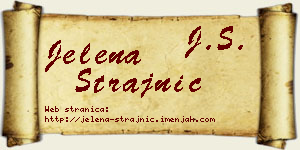 Jelena Strajnić vizit kartica